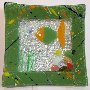 Piscitelli Fused Glass Plate (Small)